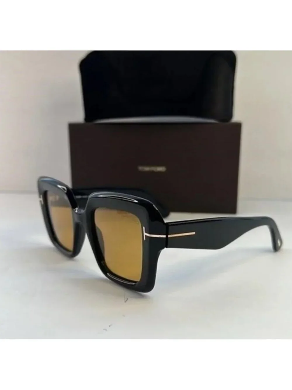 New Authentic Tom Ford Esme FT1157 01E Black Yellow TF1157 - Picture 8 of 10